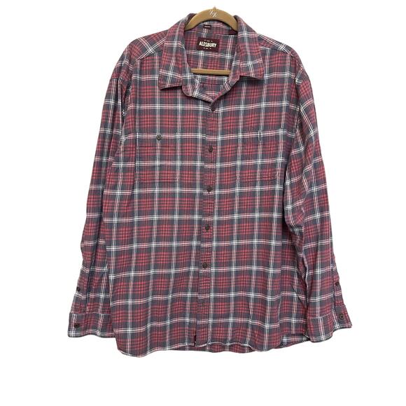 Alesbury men’s shirt XXL regular red flannel boyfriend lumberjack wilderness‎ - Picture 1 of 11